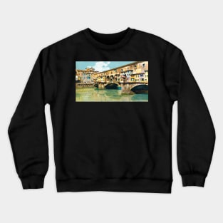 The Ponte Vecchio in Florence, Italy Crewneck Sweatshirt